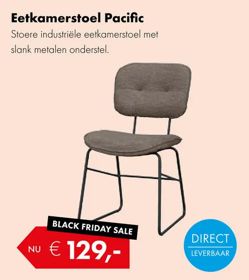 Aanbieding: Pacific eetkamerstoel bruin