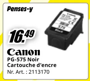 Offre: PG-575 Noir Cartouche d'encre