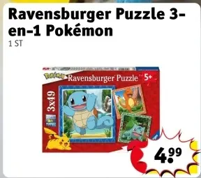Offre: Ravensburger Puzzle 3-en-1 Pokémon