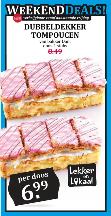 Aanbieding: Dubbeldekker tompoucen