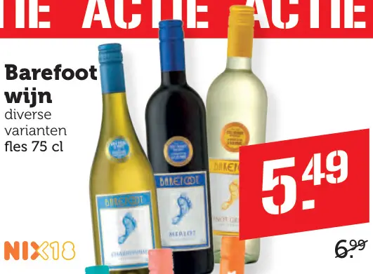 Aanbieding: Barefoot Wijn