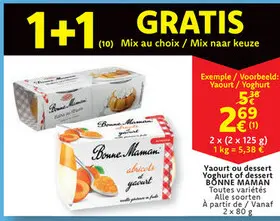 Offre: Yaourt ou dessert BONNE MAMAN