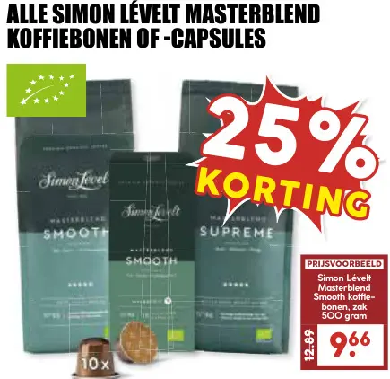 Aanbieding: Masterblend koffiebonen of -capsules