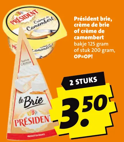 Aanbieding: Président brie, crème de brie of crème de camembert