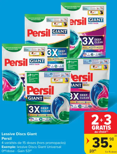 Offre: Lessive Discs Giant