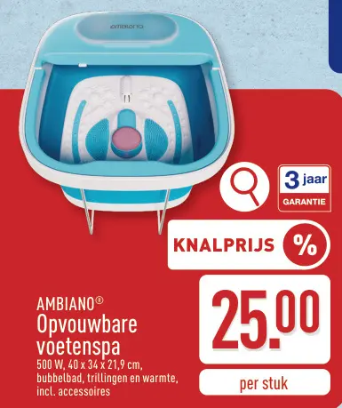 Promotie: Opvouwbare voetenspa