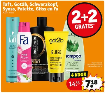 Aanbieding: Taft, Got2b, Schwarzkopf, Syoss, Palette, Gliss en Fa