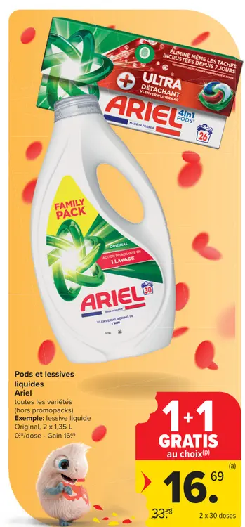 Offre: Pods et lessives liquides