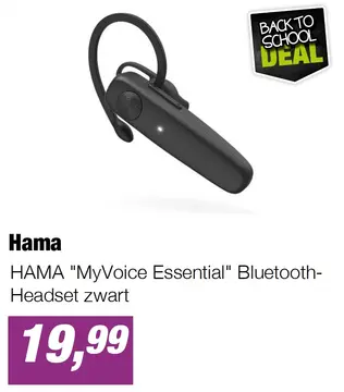 Aanbieding: HAMA "MyVoice Essential" Bluetooth-Headset zwart