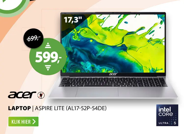 Aanbieding: Laptop aspire lite