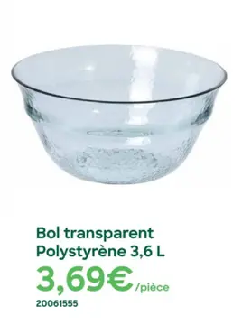 Offre: Bol transparent