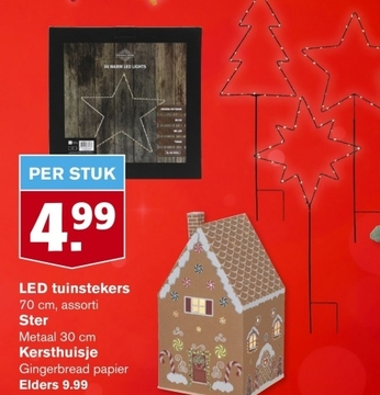 Aanbieding: LED tuinstekers of kersthuisje