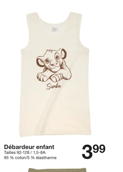 Offre: Débardeur enfant