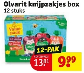 Aanbieding: Olvarit knijpzakjes box