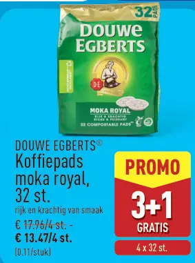 Promotie: Koffiepads moka royal, 32 st.