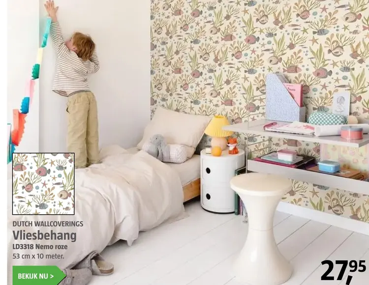 Aanbieding: Vliesbehang Nemo roze