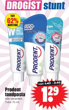 Aanbieding: Prodent tandpasta