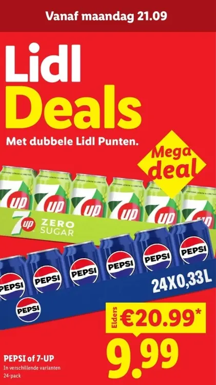 Aanbieding: PEPSI of 7-UP