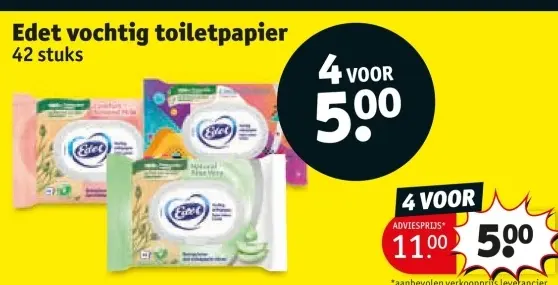 Aanbieding: Edet vochtig toiletpapier