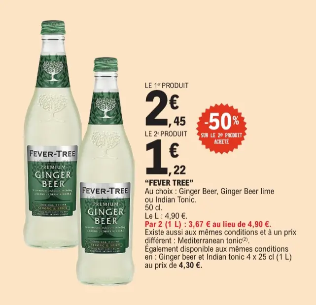 Offre: Fever-Tree Premium Ginger Beer