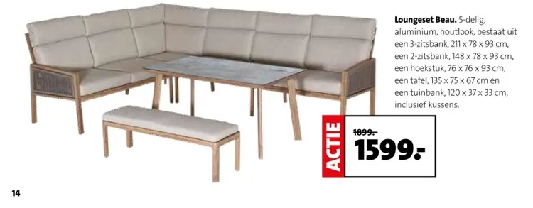 Aanbieding: Loungeset Beau