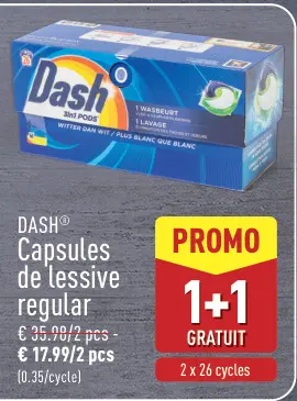 Offre: Capsules de lessive regular