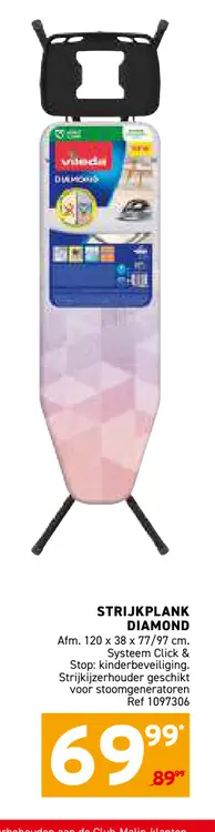 Promotie: Strijkplank diamond