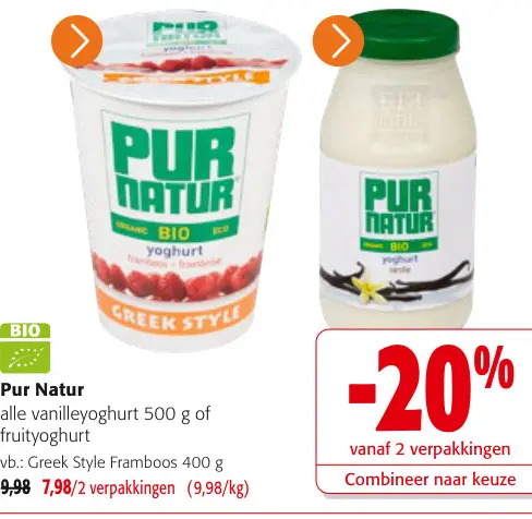 Promotie: Vanilleyoghurt of fruityoghurt