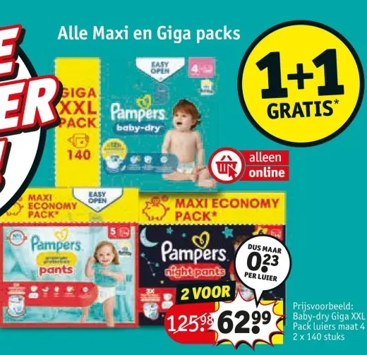 Aanbieding: Maxi en Giga packs