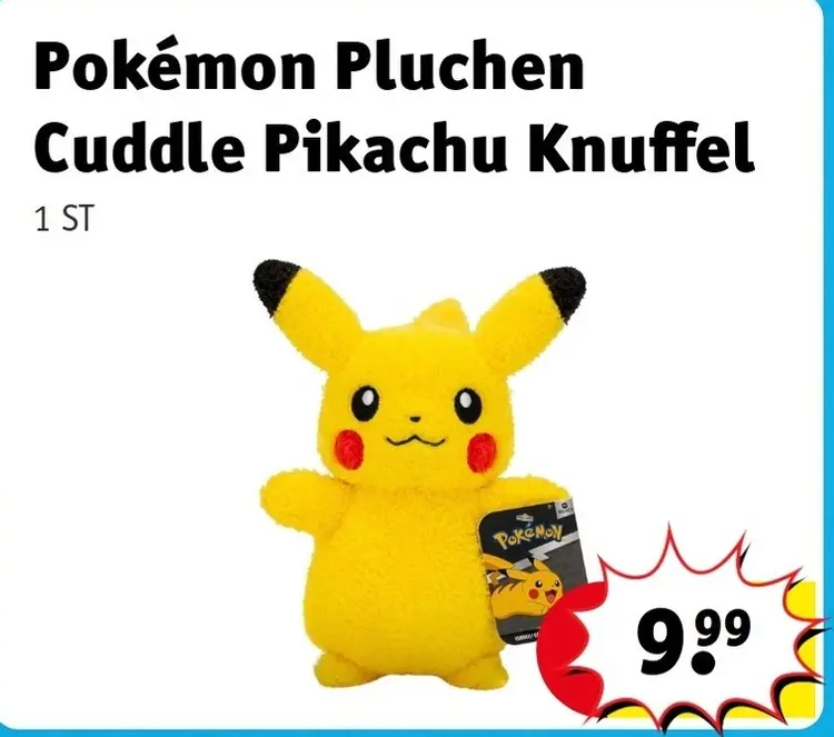 Aanbieding: Pokémon Pluchen Cuddle Pikachu Knuffel