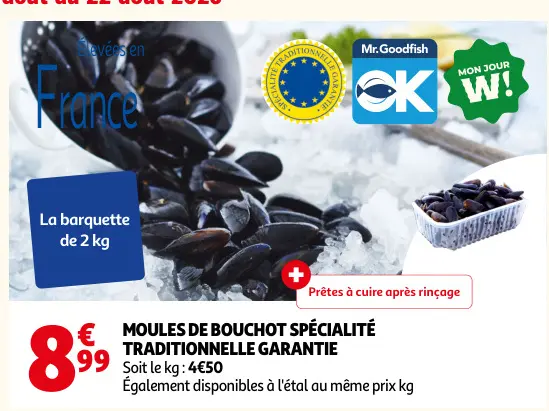 Offre: Moules de bouchot spécialité traditionnelle g