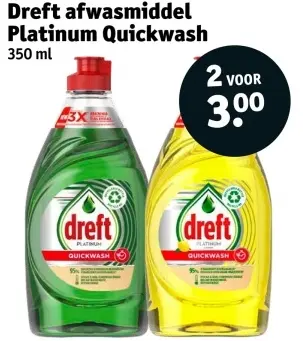 Aanbieding: Afwasmiddel Platinum Quickwash