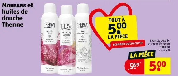 Offre: Mousses et huiles de douche