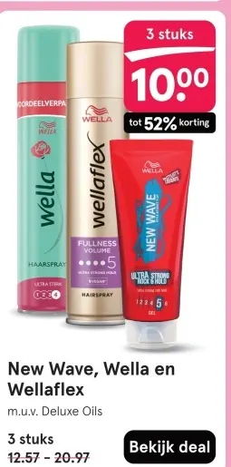 Aanbieding: New Wave, Wella en Wellaflex