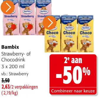Promotie: Strawberry- of Chocodrink