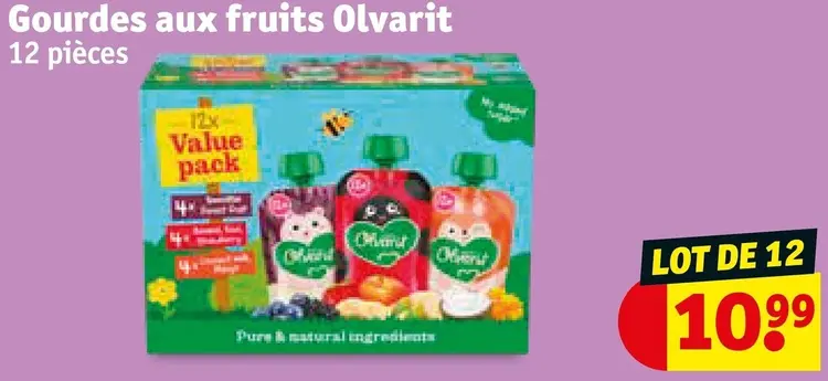 Offre: Gourdes aux fruits Olvarit