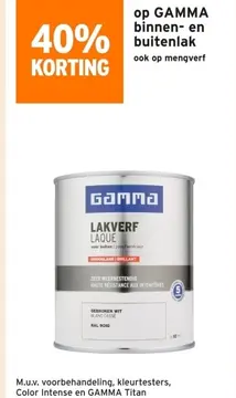 Aanbieding: Gamma lakverf laque