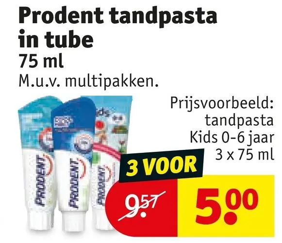 Aanbieding: Prodent tandpasta in tube