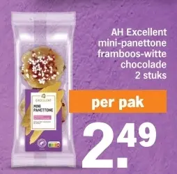 Aanbieding: mini-panettone framboos-witte chocolade