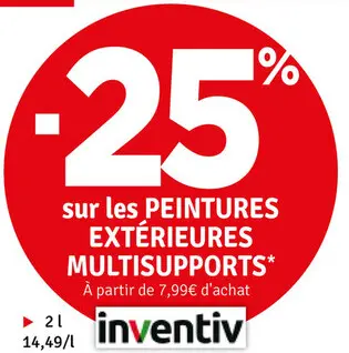 Offre: Peintures extérieures multisupports