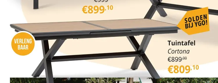 Promotie: Tuinstafel Cortona