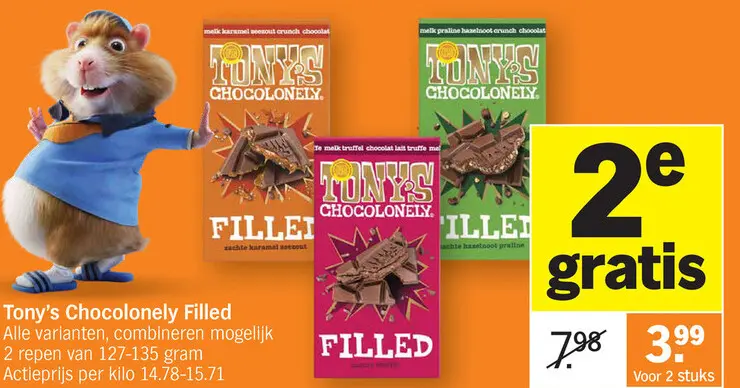 Promotie: Tony's Chocolonely Filled
