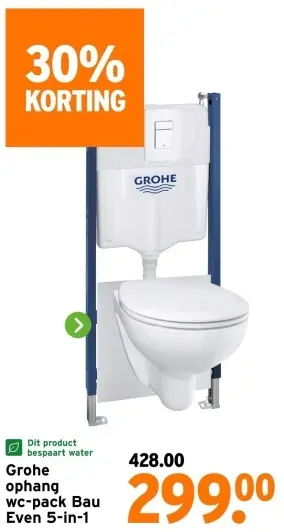 Aanbieding: Ophang wc-pack Bau Even 5-in-1