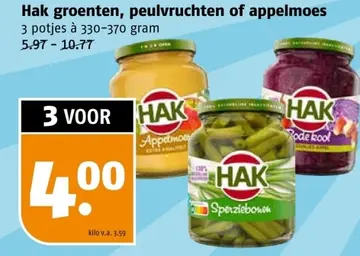 Aanbieding: Hak groenten, peulvruchten of appelmoes