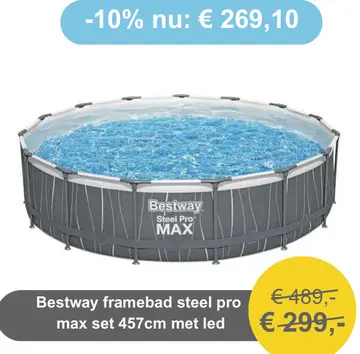 Aanbieding: Bestway framebad steel pro max set 457cm met 
