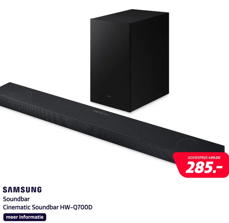 Aanbieding: Samsung Cinematic Soundbar HW-Q700D (2024)