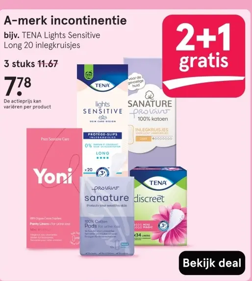 Aanbieding: A-merk incontinentie