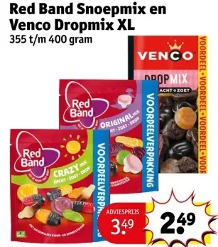 Aanbieding: Red Band Snoepmix en Venco Dropmix XL