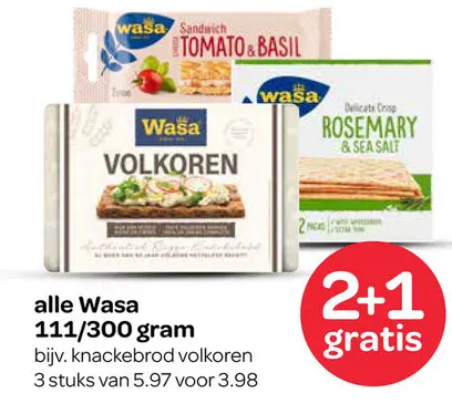 Aanbieding: Wasa knackebrod volkoren