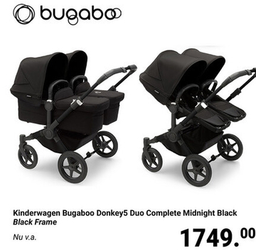 Aanbieding: Kinderwagen Bugaboo Donkey5 Duo Complete Midn